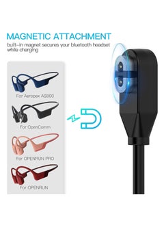 General 2 Pack Compatible for Shokz Charging Cable,Magnetic Charger Cord Compatible for Aftershokz Aeropex AS800,Shokz OpenRun Pro,OpenRun,OpenRun Mini,OpenComm Bone Conduction Headphones  - Image 2