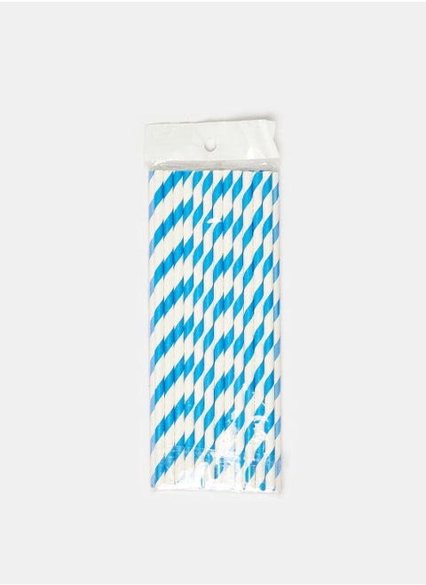 Swirl Straw Blue