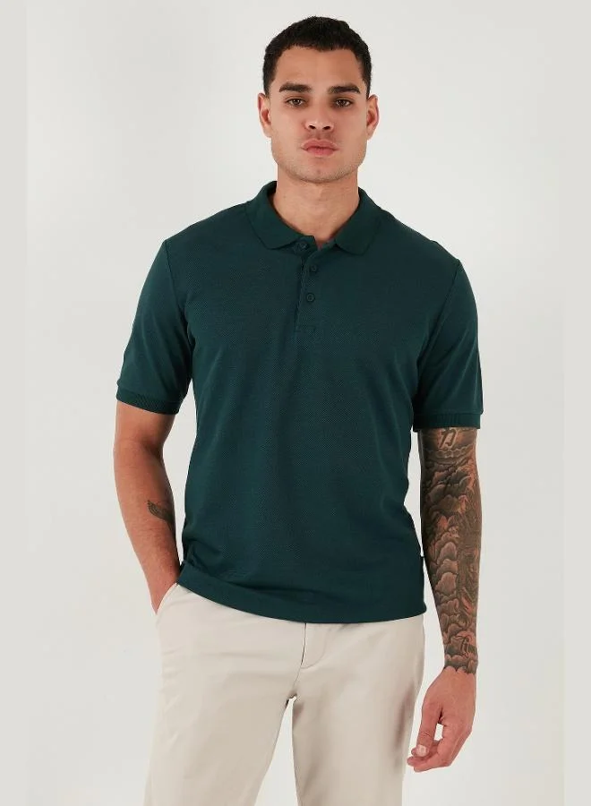 Buratti Buratti Cotton Regular Fit Buttoned Polo Collar T Shirt Men's Polo Collar T-Shirt 5902127