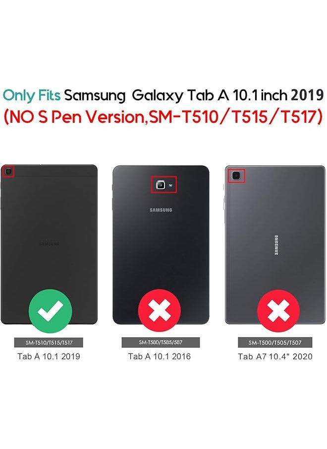 Procases - Galaxy Tab A 10.1 Case 2019 Model T510 T515 T517 Slim Lightweight Stand Case Shell Cover For 10.1 Inch Galaxy Tab A Tablet Sm T510 Sm T515 Sm T517 2019 Release Rosegold - Image 1