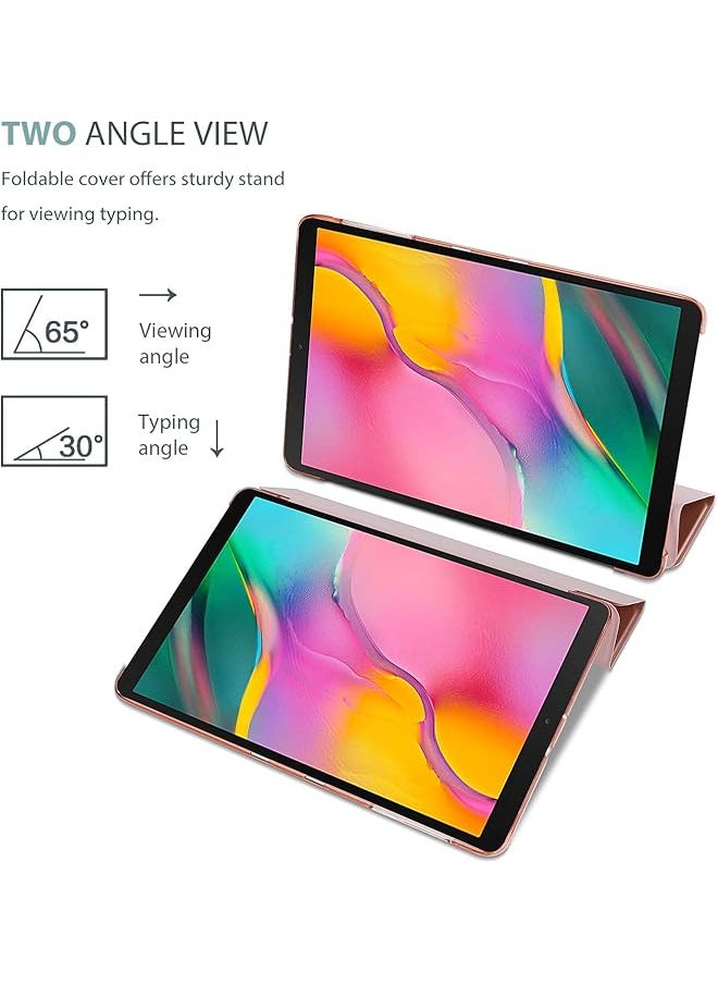Procases - Galaxy Tab A 10.1 Case 2019 Model T510 T515 T517 Slim Lightweight Stand Case Shell Cover For 10.1 Inch Galaxy Tab A Tablet Sm T510 Sm T515 Sm T517 2019 Release Rosegold - Image 1