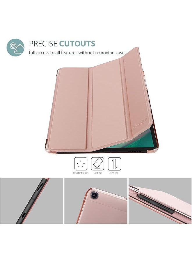Procases - Galaxy Tab A 10.1 Case 2019 Model T510 T515 T517 Slim Lightweight Stand Case Shell Cover For 10.1 Inch Galaxy Tab A Tablet Sm T510 Sm T515 Sm T517 2019 Release Rosegold - Image 1