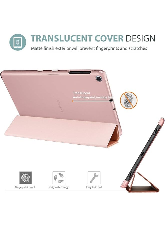 Procases - Galaxy Tab A 10.1 Case 2019 Model T510 T515 T517 Slim Lightweight Stand Case Shell Cover For 10.1 Inch Galaxy Tab A Tablet Sm T510 Sm T515 Sm T517 2019 Release Rosegold - Image 1