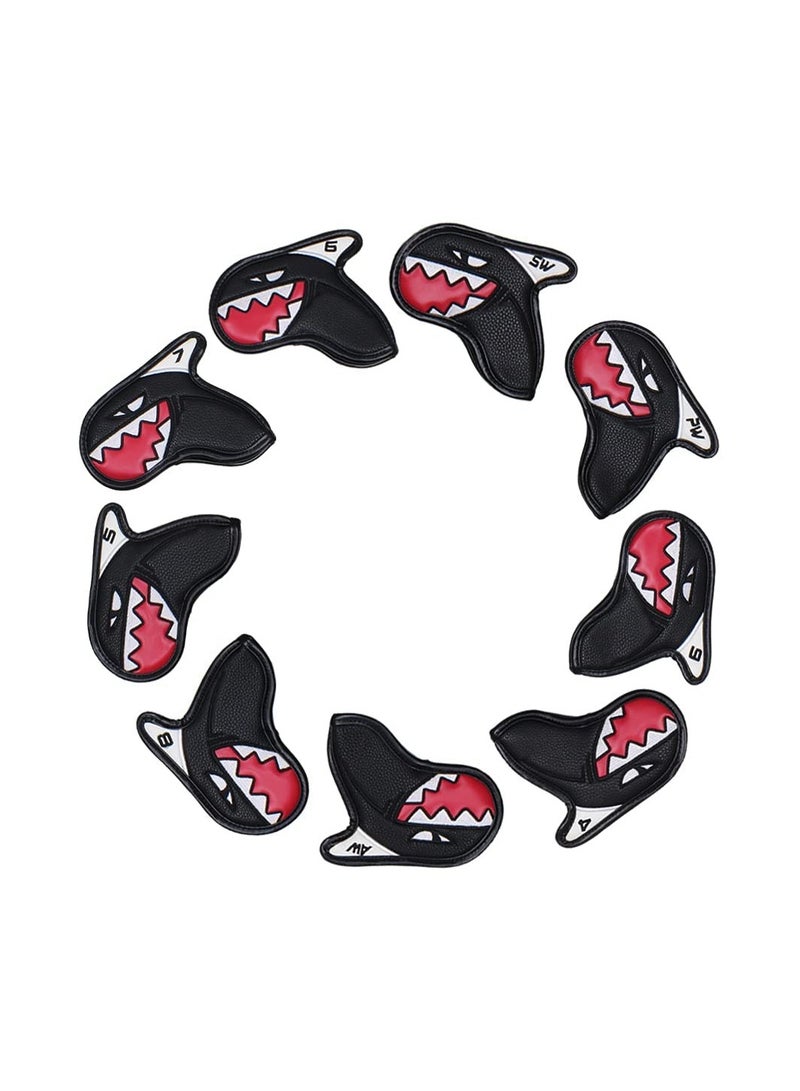 SYOSI Golf Iron Covers, Handed Thick PU Leather Embroidery Number Fit Well Club 4-9/A/P/S Fit All Brands Unisex (9 Pcs)  - Image 5