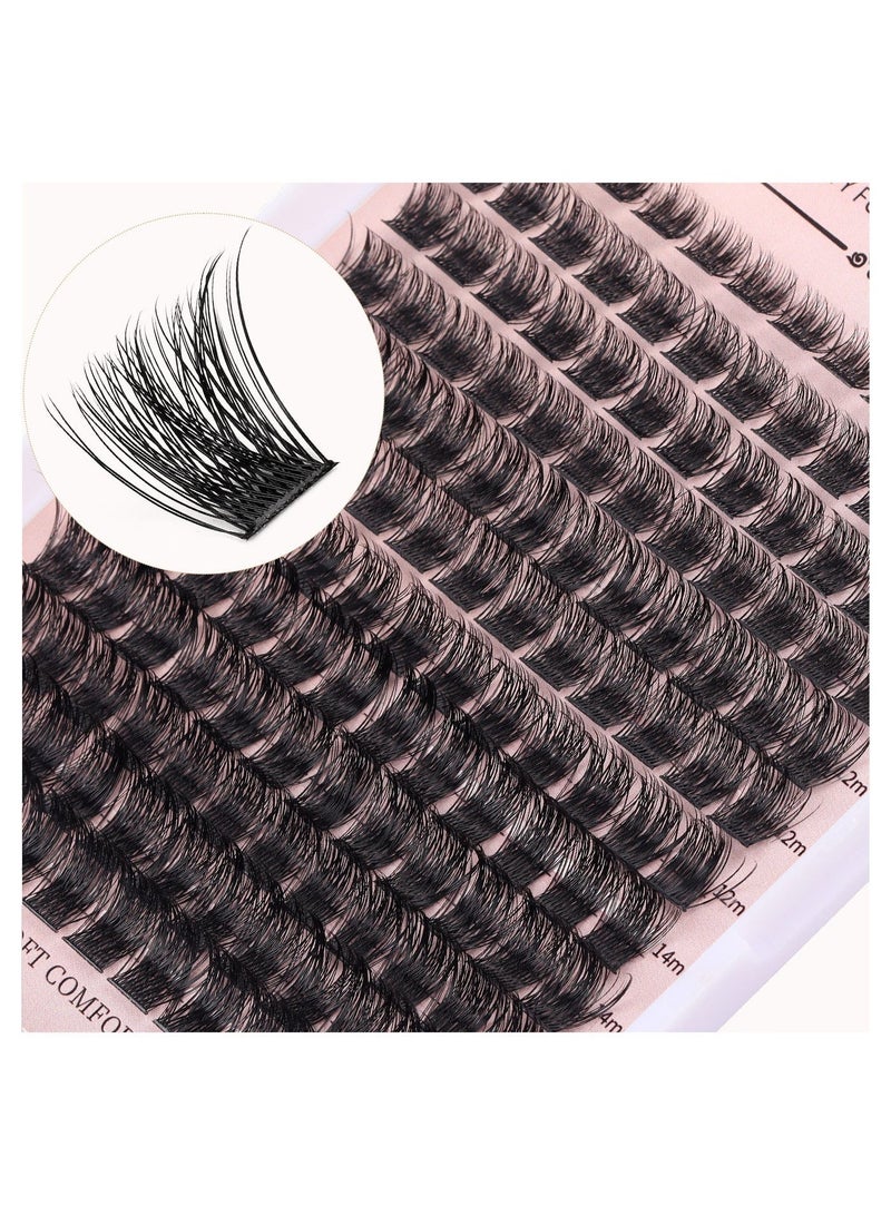 بيوتي بوكس مجموعات الرموش الرموش الرقيقة الممددة 144 قطعة رموش فردية مظهر رطب 8-16 مم تمديد الرموش DIY رموش صناعية ناعمة ومريحة مجموعات الرموش - Image 2