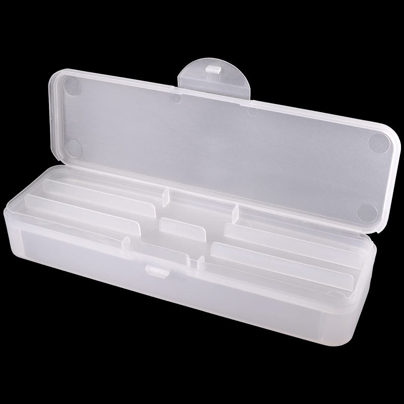 Beauticom DoubleLayer Personal Storage Storage Case for Professional Nail Art Pens Nail Brush Tools Frosted White