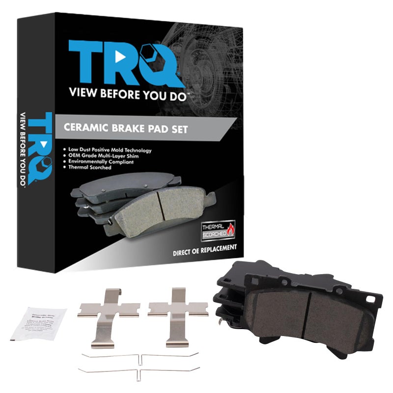 TRQ Front Brake Pads Ceramic Compatible with 2023 Toyota Sequoia 20222023 Tundra