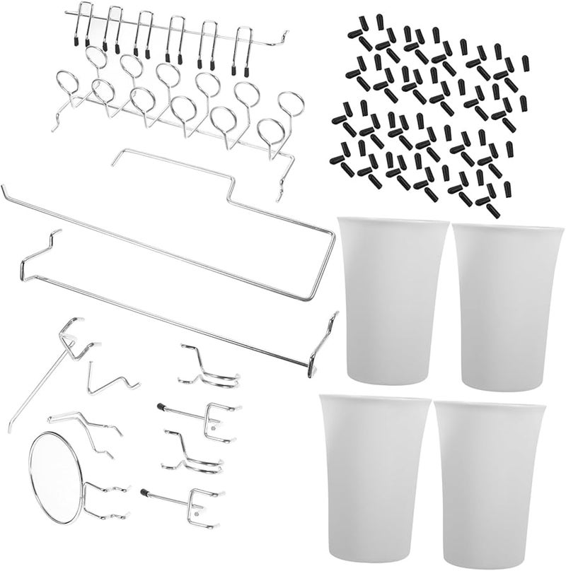 Metal Pegboard Hooks Set for Workshop Garage Tool Storage and Wall Organization - Image 1