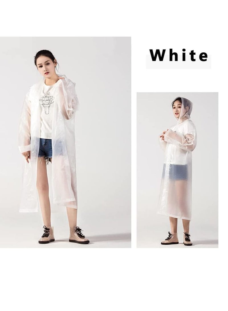 SYOSI معطف مطر بونشو للبالغين رجال ونساء - 1 عبوة قابلة لإعادة الاستخدام من معاطف المطر الشفافة المحمولة خفيفة الوزن مع غطاء، بونشو مطر للبالغين قابل للتعبئة مع غطاء شفاف - Image 1