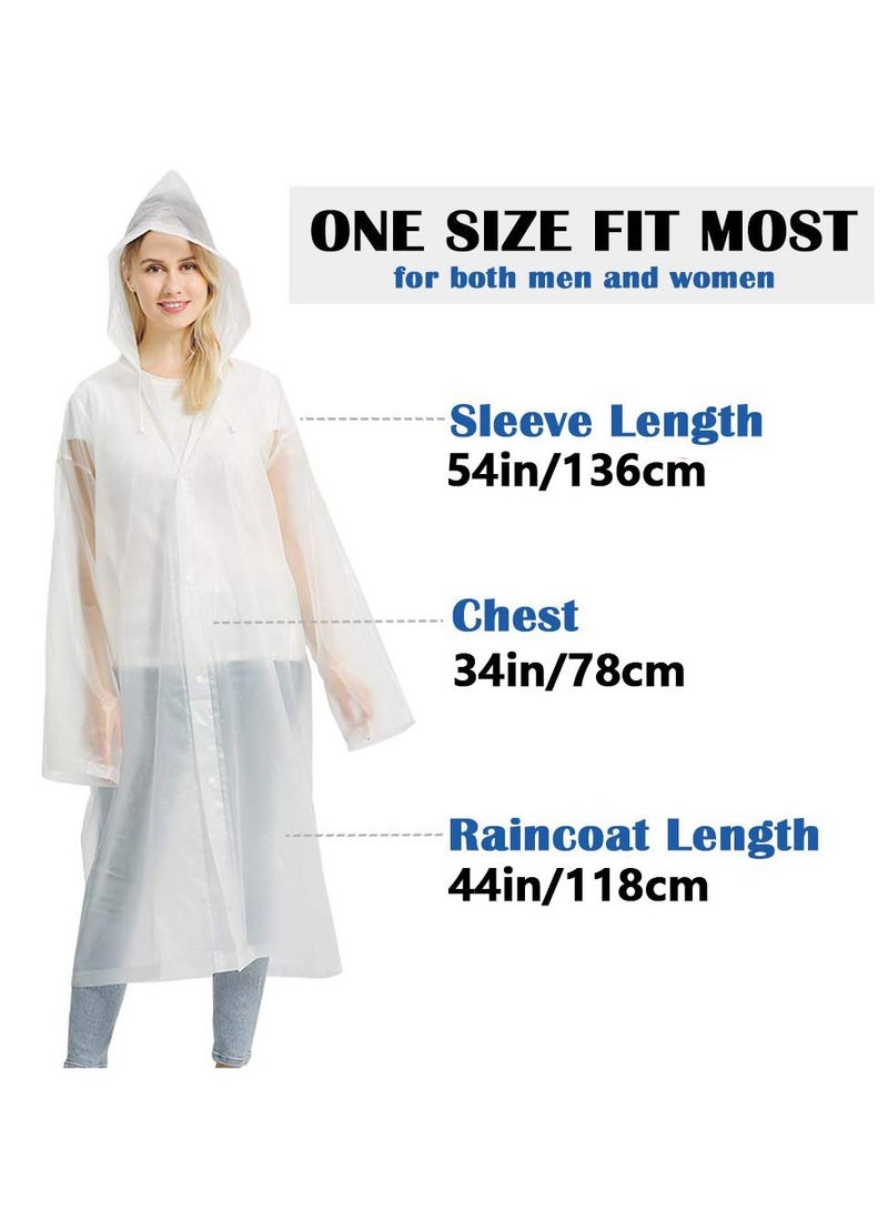SYOSI معطف مطر بونشو للبالغين رجال ونساء - 1 عبوة قابلة لإعادة الاستخدام من معاطف المطر الشفافة المحمولة خفيفة الوزن مع غطاء، بونشو مطر للبالغين قابل للتعبئة مع غطاء شفاف - Image 3