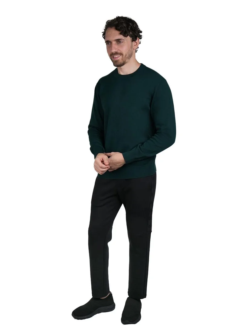 GIORDANO Men's Relaxed Fit Crew Neck Wool Blend Pullover