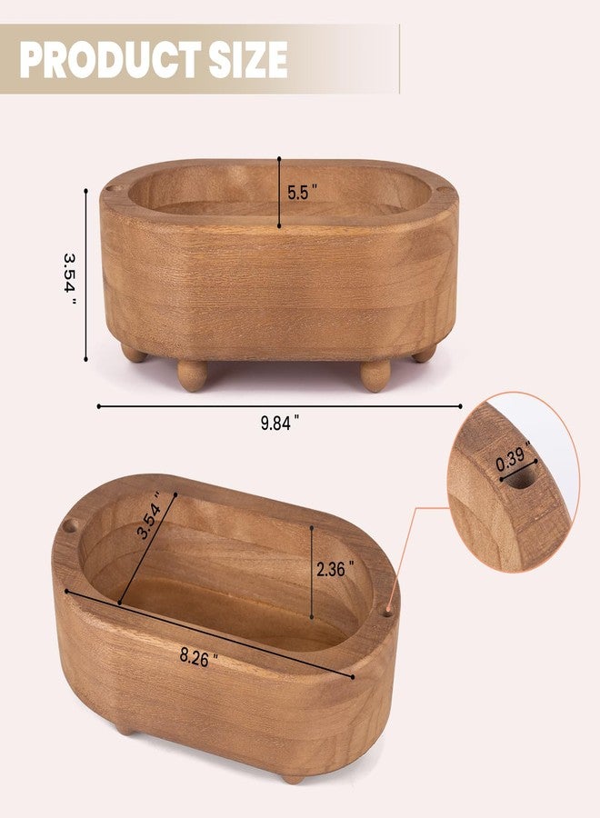 WodGod Double Wooden Cup Holder with Marker Slot,Bathroom Cup Dispenser,Disposable Mug Holder,for Party Home Decoration,Classic Brown Color,Simplicity. - Image 3