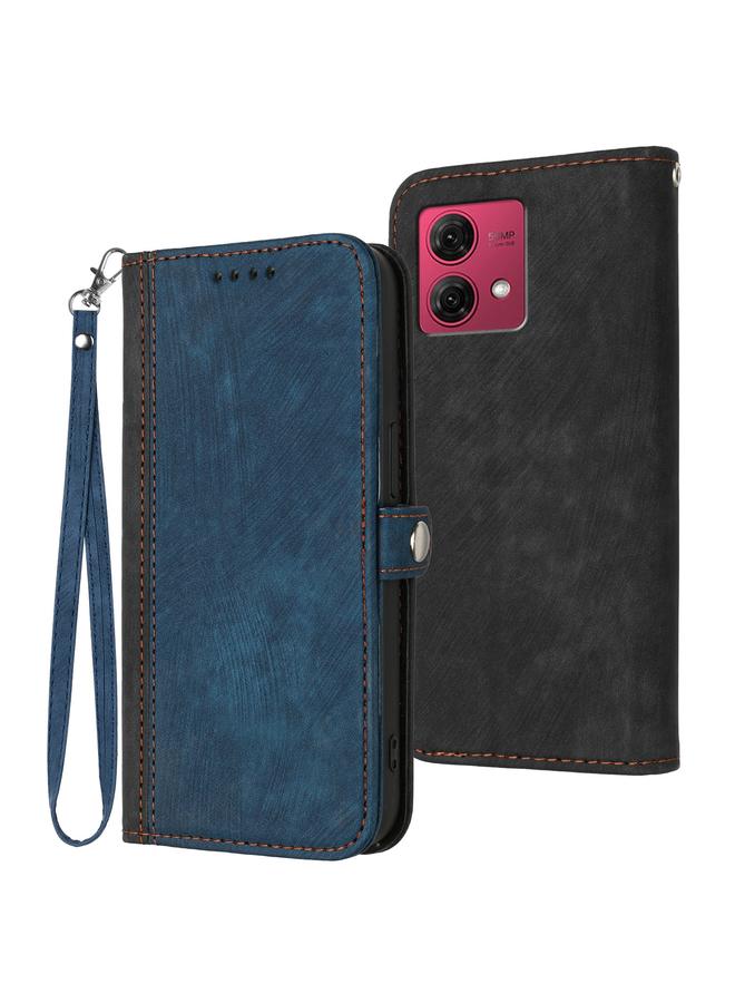 S-TOP Case For Motorola Moto G84 5G Side Buckle Double Fold Hand Strap Leather Phone Case - Image 1
