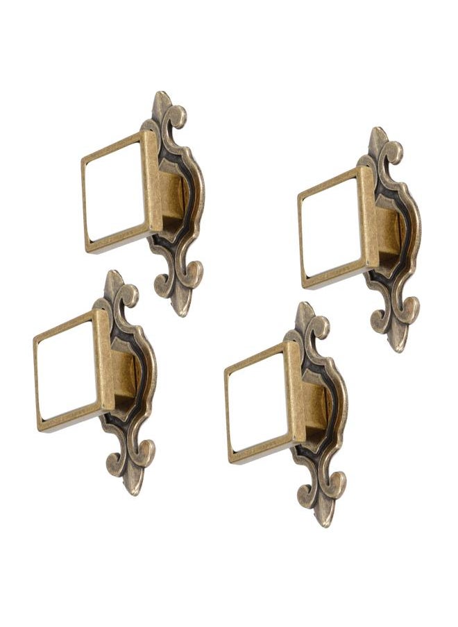 Thoraya 4 Sets Ceramic Zinc Alloy Handle Wardrobe Drawer Pulls Bright Chrome Furniture Hardware(336 Bronze White )  - Image 3