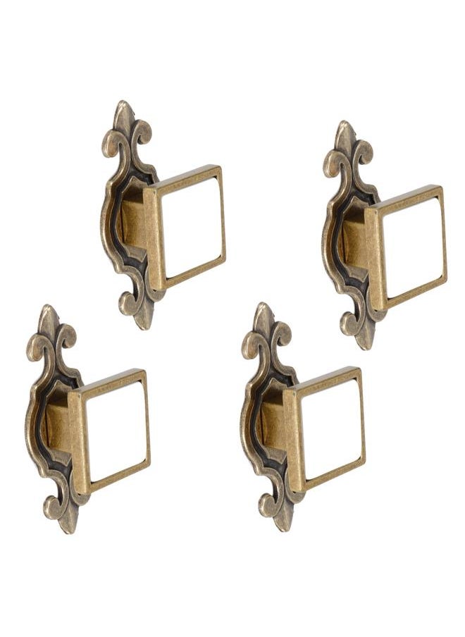 Thoraya 4 Sets Ceramic Zinc Alloy Handle Wardrobe Drawer Pulls Bright Chrome Furniture Hardware(336 Bronze White )  - Image 5