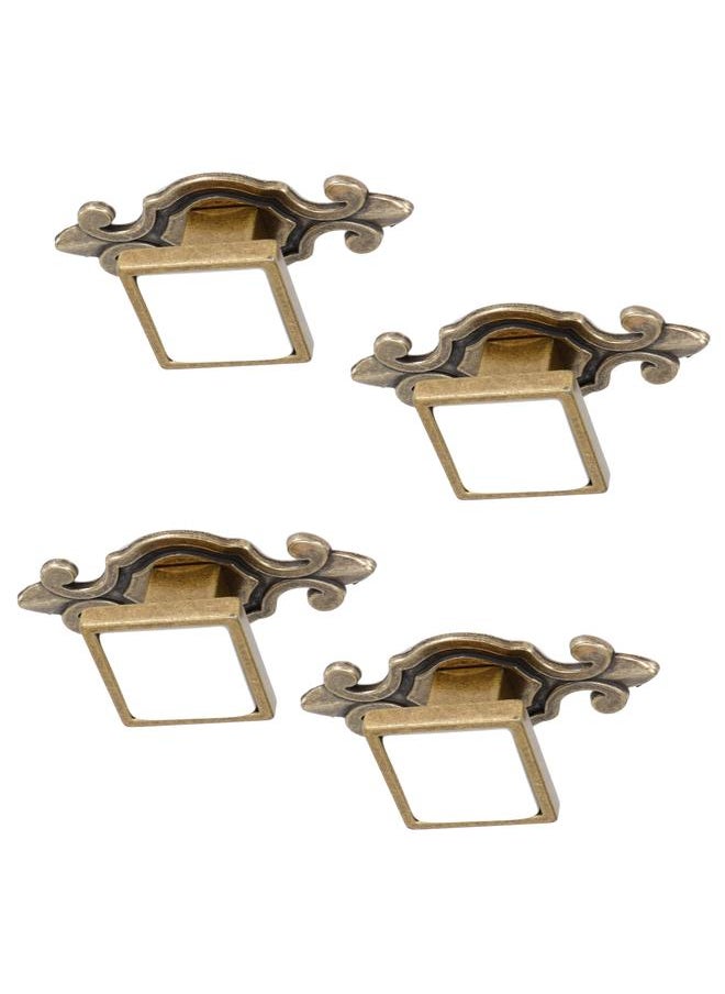 Thoraya 4 Sets Ceramic Zinc Alloy Handle Wardrobe Drawer Pulls Bright Chrome Furniture Hardware(336 Bronze White )  - Image 4