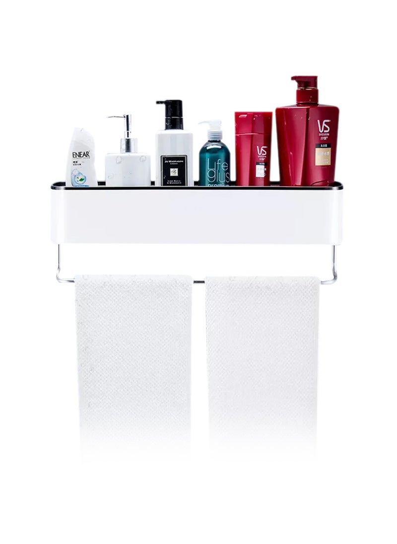 AIWANTO Wall Mount Bathroom Shelf Shower Caddy Organizer with Bar No Drilling Required  - Image 1