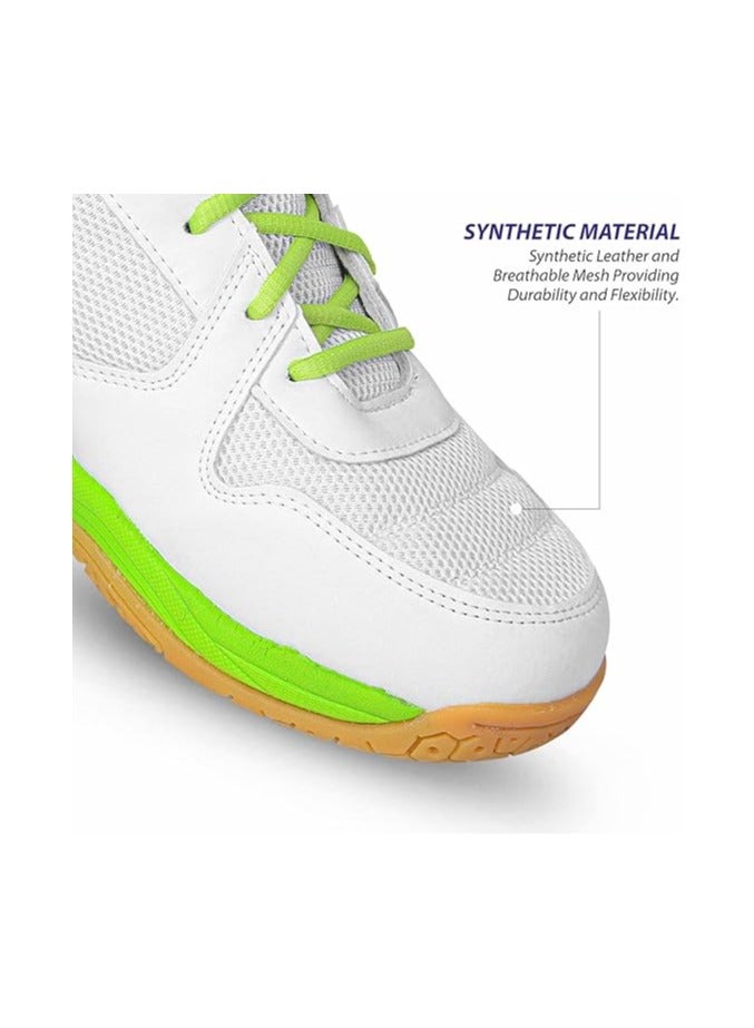 DSC Court 44 Badminton Shoes | For Mens & Boys | Material: Faux Leather | Natural Crepe Rubber Non Marking Outsole | Breathable Mesh - Image 3