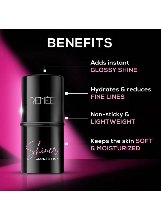 Renee Shiner Face Gloss Stick, Gives Instant Glossy Shine, Hydrates & Moisturizes, Non-Sticky & Lightweight Formula, Offers Soft Skin, Enriched With Vitamin E, Sunflower Seed Oil & Coconut Oil, 5 Gm  - Image 2