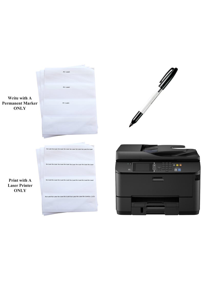 MR-LABEL Mr-Label Self-Laminating Wrap Around Cable Labels – Letter Sheet Laser Printer Only – for Wire Marking Identification (25 Sheets (800 Labels), 5 Assorted Color)  - Image 4