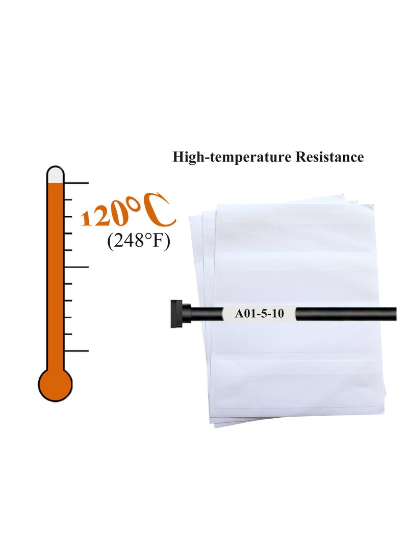 MR-LABEL Mr-Label Self-Laminating Wrap Around Cable Labels – Letter Sheet Laser Printer Only – for Wire Marking Identification (25 Sheets (800 Labels), 5 Assorted Color)  - Image 5