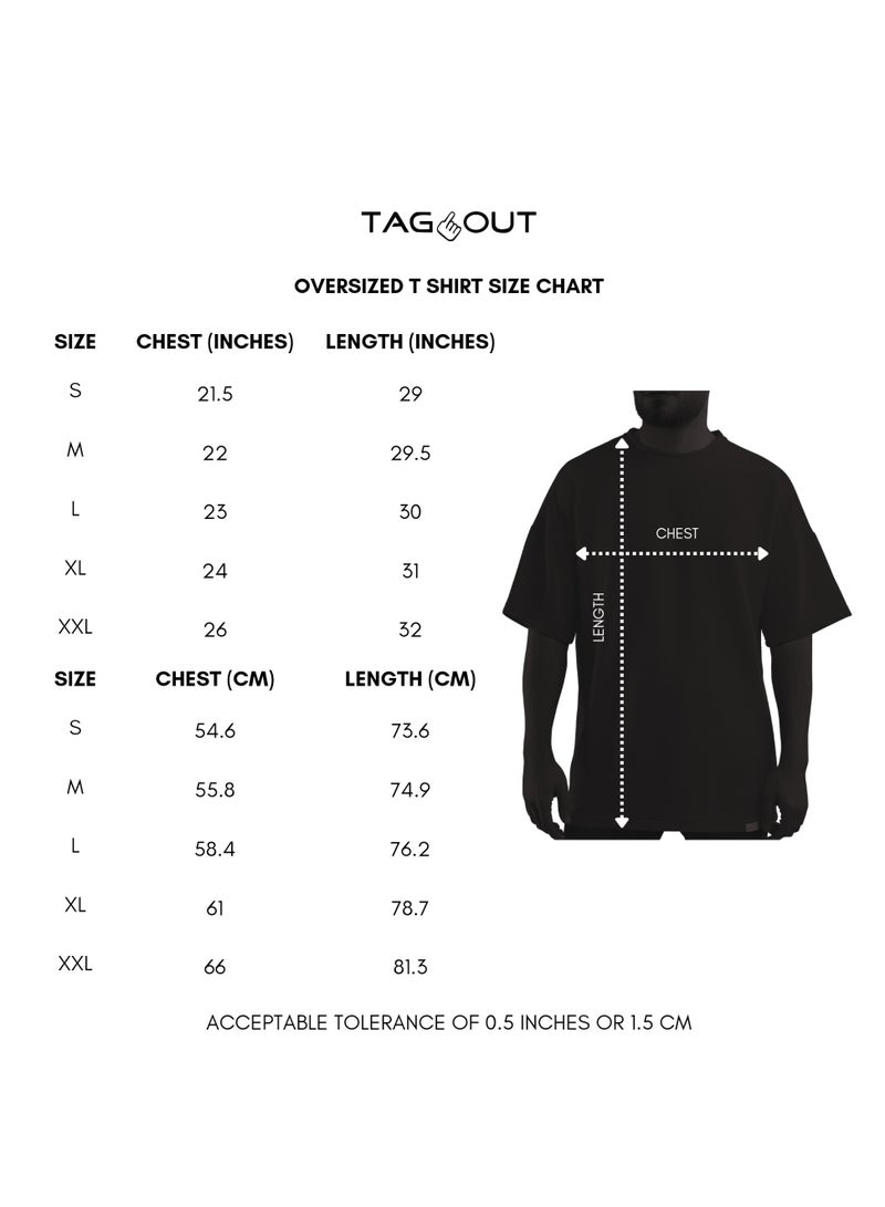 TAG OUT Unisex Summer Oversized Loose T-shirt Drop Shoulder Boxy Fit - Image 4