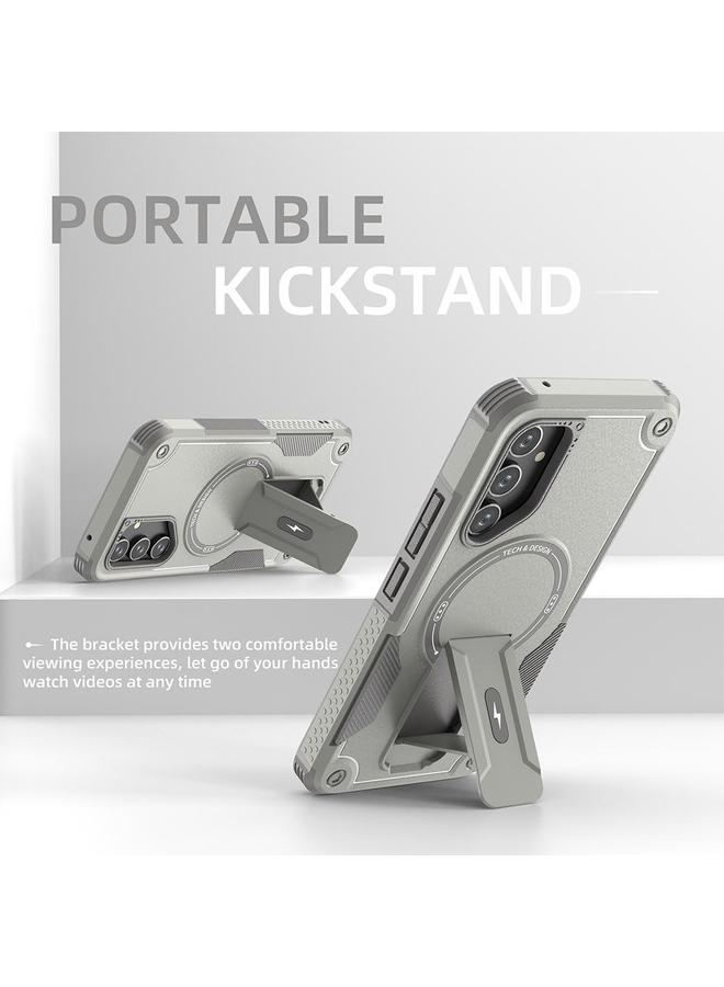 S-TOP Case For Samsung Galaxy A54 5G Armor MagSafe Holder PC Hybrid TPU Phone Case - Image 2
