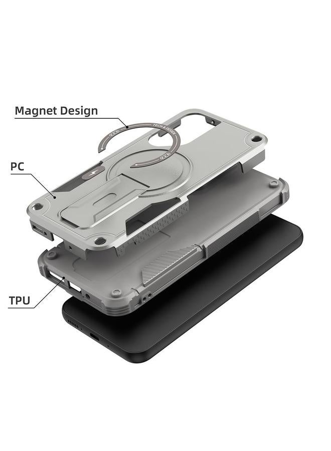 S-TOP Case For Samsung Galaxy A54 5G Armor MagSafe Holder PC Hybrid TPU Phone Case - Image 4