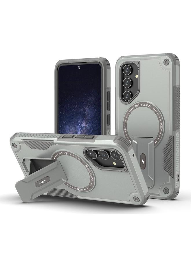 S-TOP Case For Samsung Galaxy A54 5G Armor MagSafe Holder PC Hybrid TPU Phone Case - Image 1