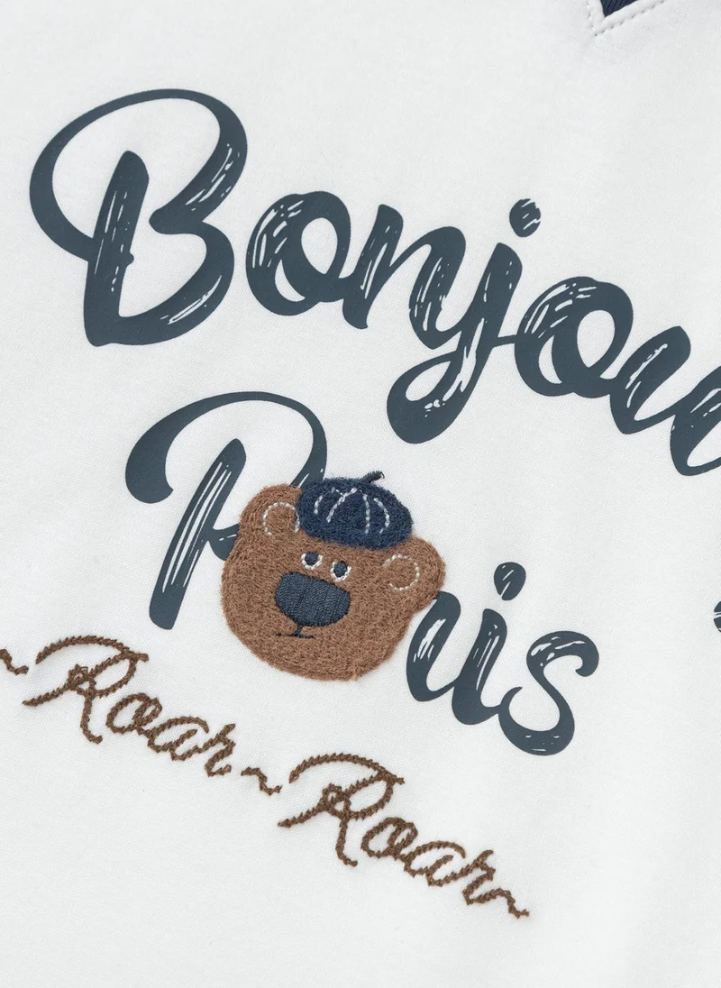 Balabala Kids Boy Round v-neck short-sleeved T-shirt
