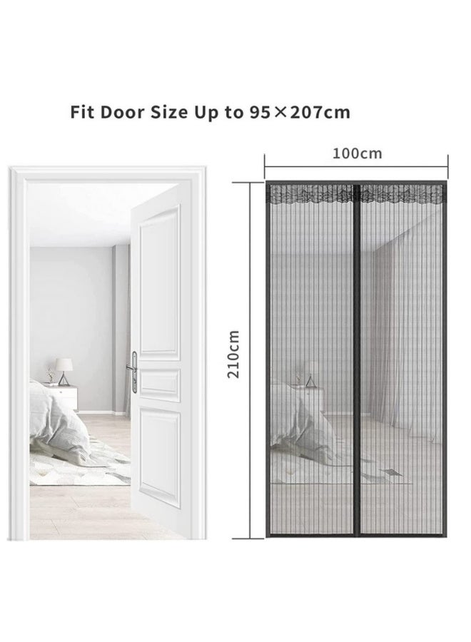 Magnetic screen door heavy-duty insect-proof net curtain with powerful magnet and full frame no gaps in the insect-proof door-100×210cm - Image 3