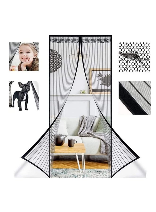 Magnetic screen door heavy-duty insect-proof net curtain with powerful magnet and full frame no gaps in the insect-proof door-100×210cm - Image 5