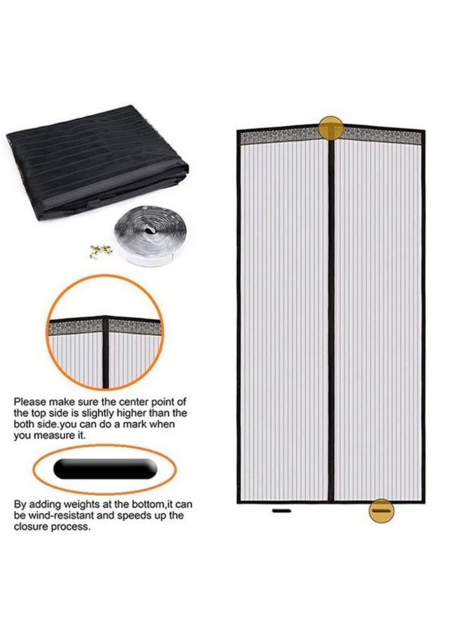 Magnetic screen door heavy-duty insect-proof net curtain with powerful magnet and full frame no gaps in the insect-proof door-100×210cm - Image 2