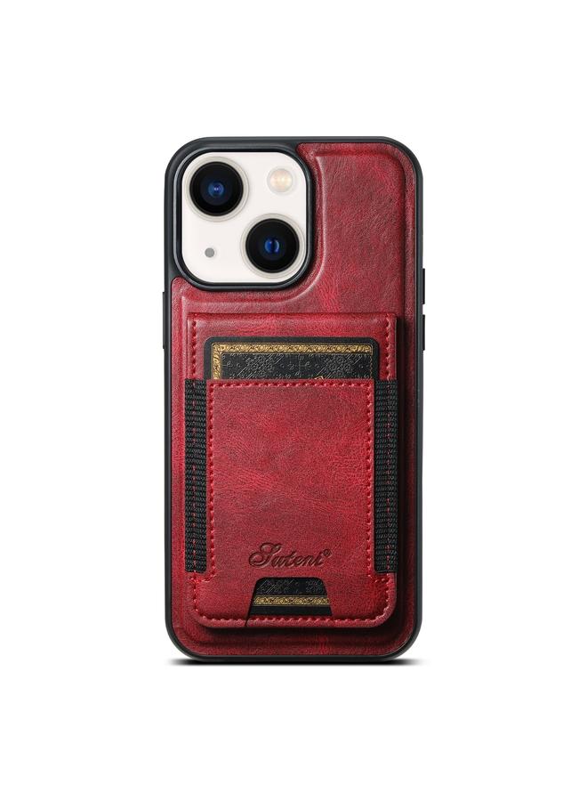 Suteni Case For iPhone 14 Plus H17 Oil Eax Leather MagSafe Detachable Wallet Phone Case - Image 1