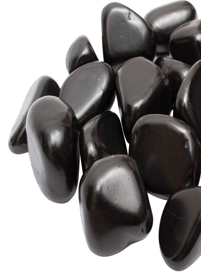 wellness hut Tumbled & Polished Shungite Stones 1/4 pound (114 grams) - EMF, Reiki, and Massage Stone - Image 1