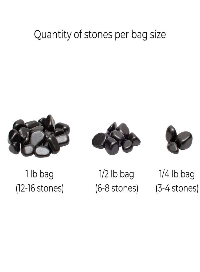 wellness hut Tumbled & Polished Shungite Stones 1/4 pound (114 grams) - EMF, Reiki, and Massage Stone - Image 4