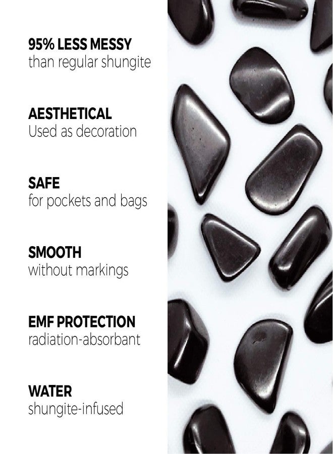 wellness hut Tumbled & Polished Shungite Stones 1/4 pound (114 grams) - EMF, Reiki, and Massage Stone - Image 2
