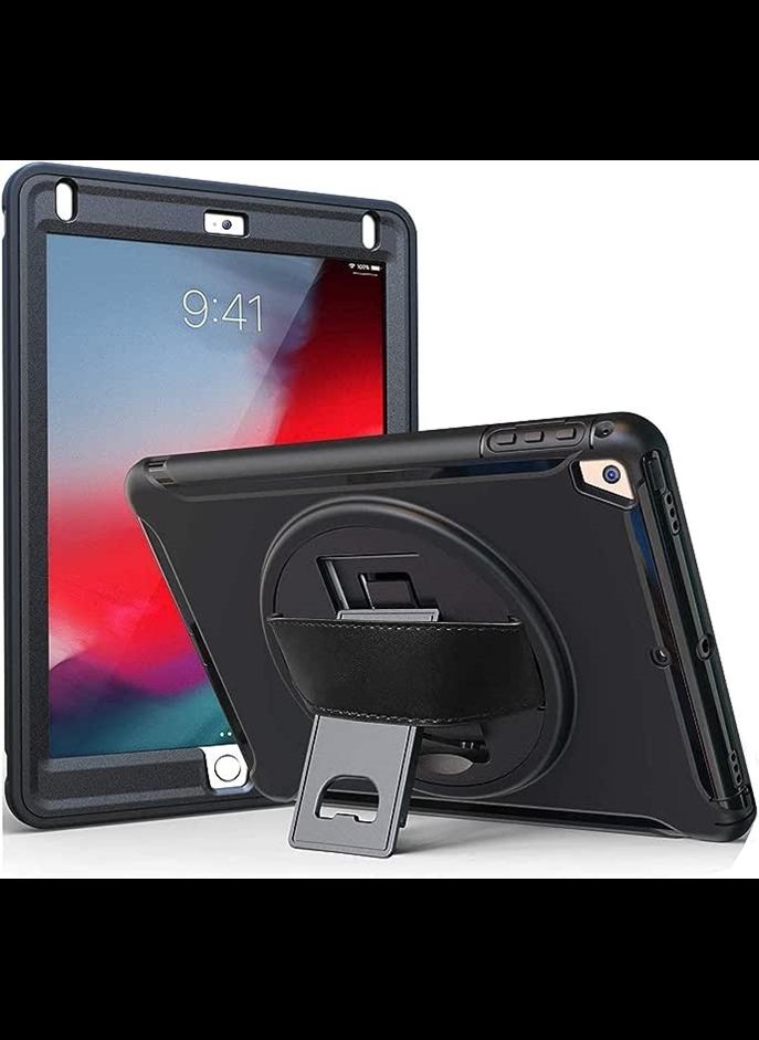 Rugged Shockproof, Impact Resistant Full Body Protective Cover with kickstand for Apple iPad Air 2 A1566 A1567 for Kids (Black)