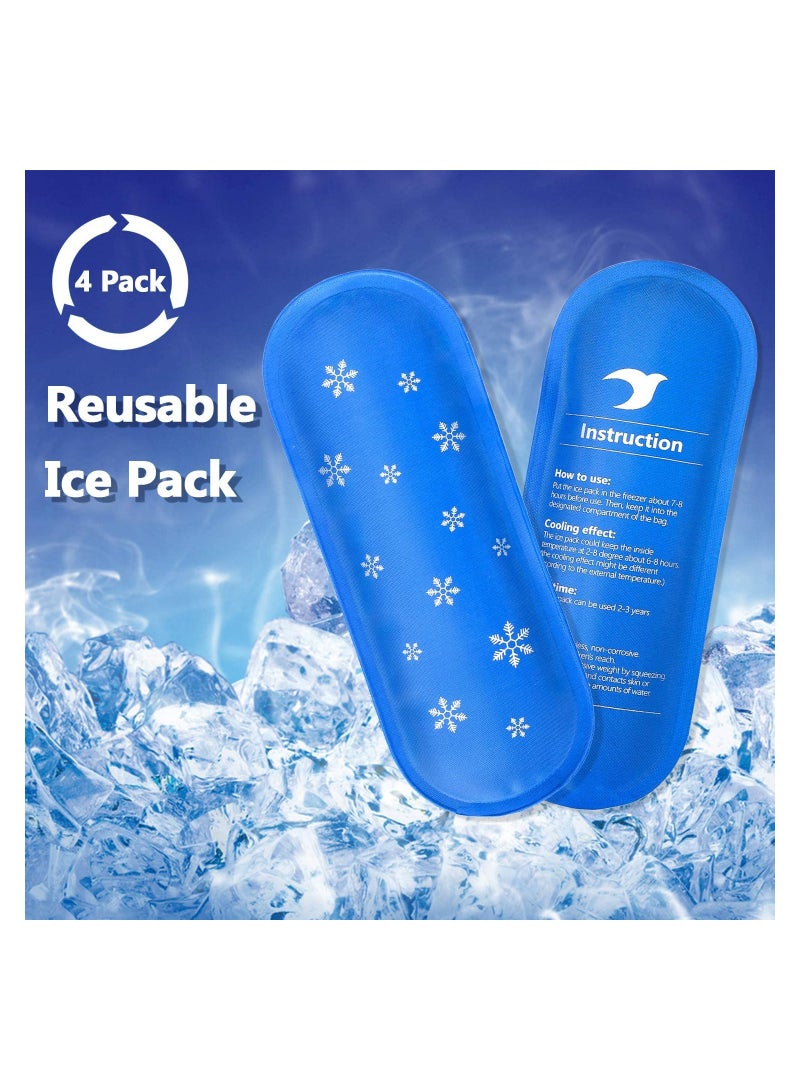 Reusable Ice Packs for Insulin Storage, 4Pcs Cooler Packs for Diabetic Travel Cases, TSA Approved Mini Ice Packs for Medication Bags, Ideal for Insulated Cooler Bags - Image 5