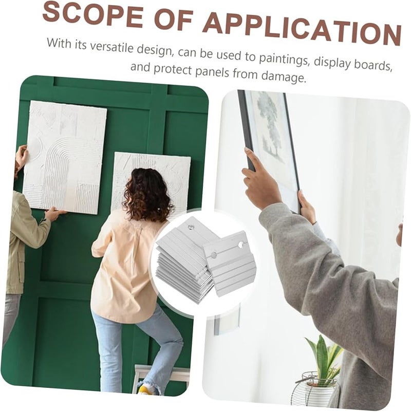 مشابك تعليق فرنسية ثقيلة 6 مجموعات أقواس تركيب على الحائط للوحات الفنية والمرايا والإطارات - Image 3