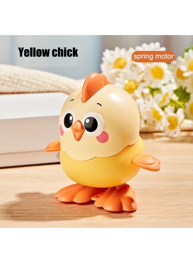 Goolsky Clockwork chicken jumping toy, manual winding jumping doll, Youngsters's puzzle animal model, crawling funny toy, durable and fun - Image 1