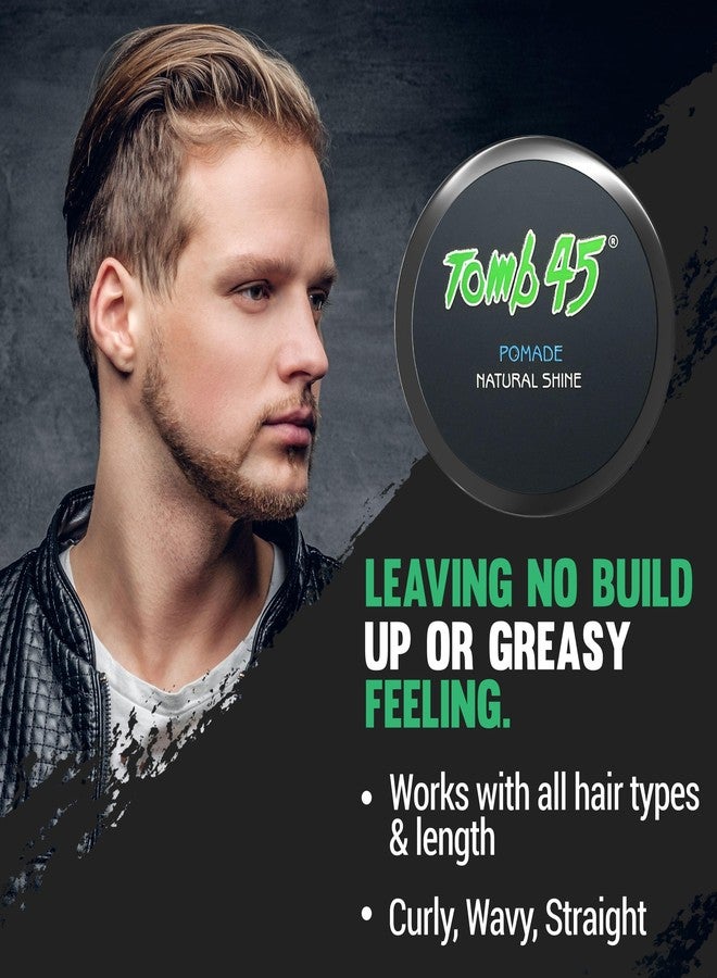 Tomb 45 Hair Styling Pomade - Strong Hold and High Shine for a Sleek Look - Long Lasting Control for All Hair Types - Easy to Apply - Image 3