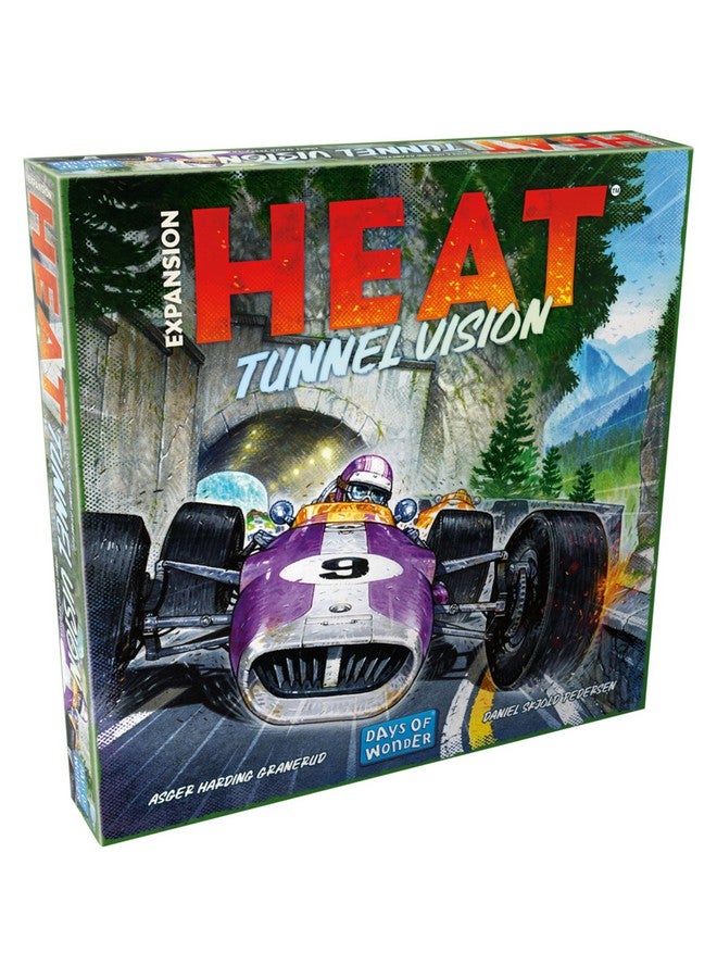 Days of Wonder Heat: Tunnel Vision Board Game Expansion - New Tracks, Championship Season & Front Wing Module! Racing Strategy Game for Kids & Adults, Ages 10+, 1-7 Players, 60 Min Playtime, Made by Days of Wonder - Image 1