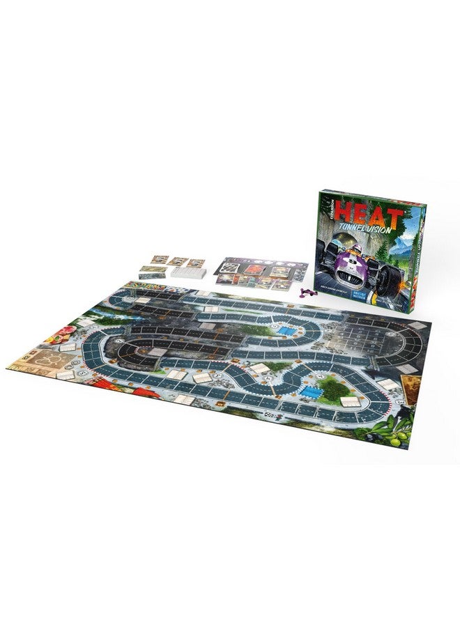 Days of Wonder Heat: Tunnel Vision Board Game Expansion - New Tracks, Championship Season & Front Wing Module! Racing Strategy Game for Kids & Adults, Ages 10+, 1-7 Players, 60 Min Playtime, Made by Days of Wonder - Image 2