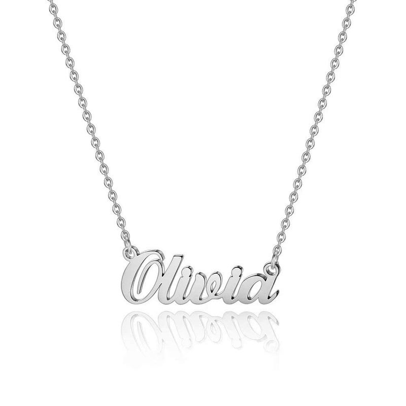 Hidepoo Olivia Name Necklace â€“ Personalized Name Pendant Necklace, Olivia Necklace Chain for Birthday, Wedding, Mother's Day, Valentine's Day - Image 1