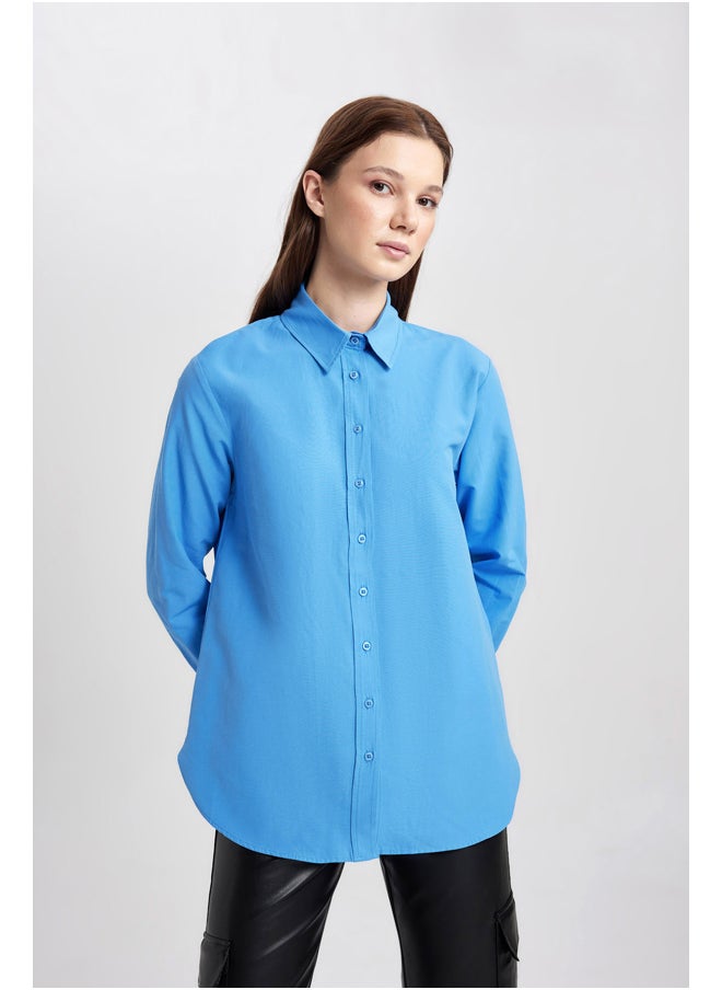 DeFacto - Woman Relax Fit Woven Long Sleeve Tunic - Image 1