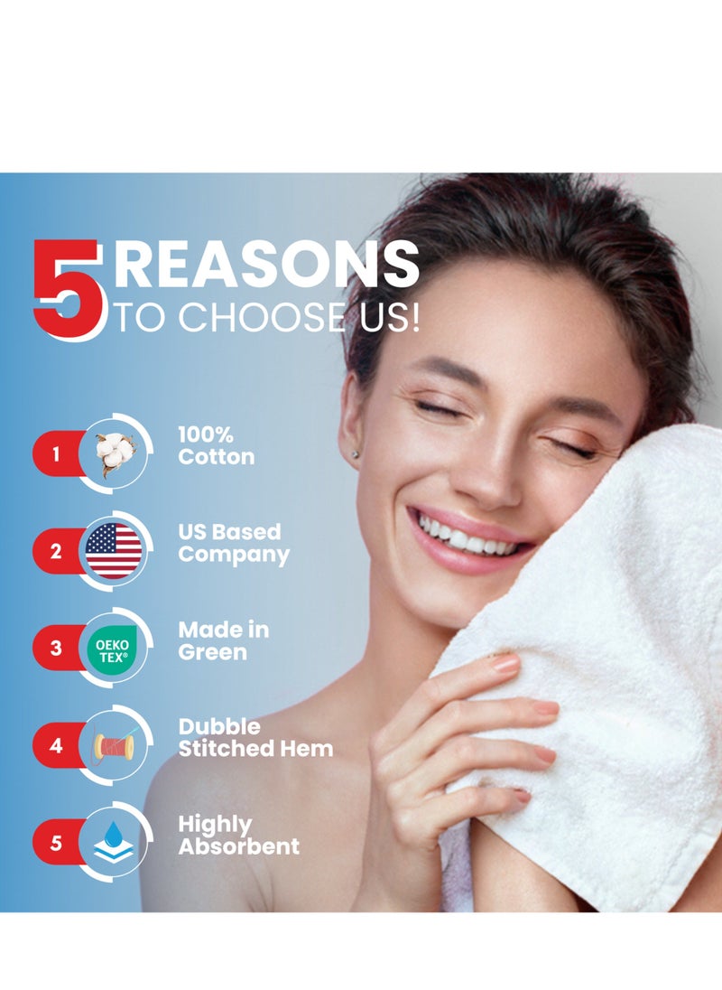 Infinitee Xclusives Infinitee Xclusives [12 قطعة] مناديل غسيل ومناشف وجه فاخرة باللون البيج، 33 سم × 33 سم 100% قطن، مجموعة مناشف ناعمة وذات قدرة على الامتصاص - مثالية للحمام وصالة الألعاب الرياضية والمنتجعات الصحية  - Image 2