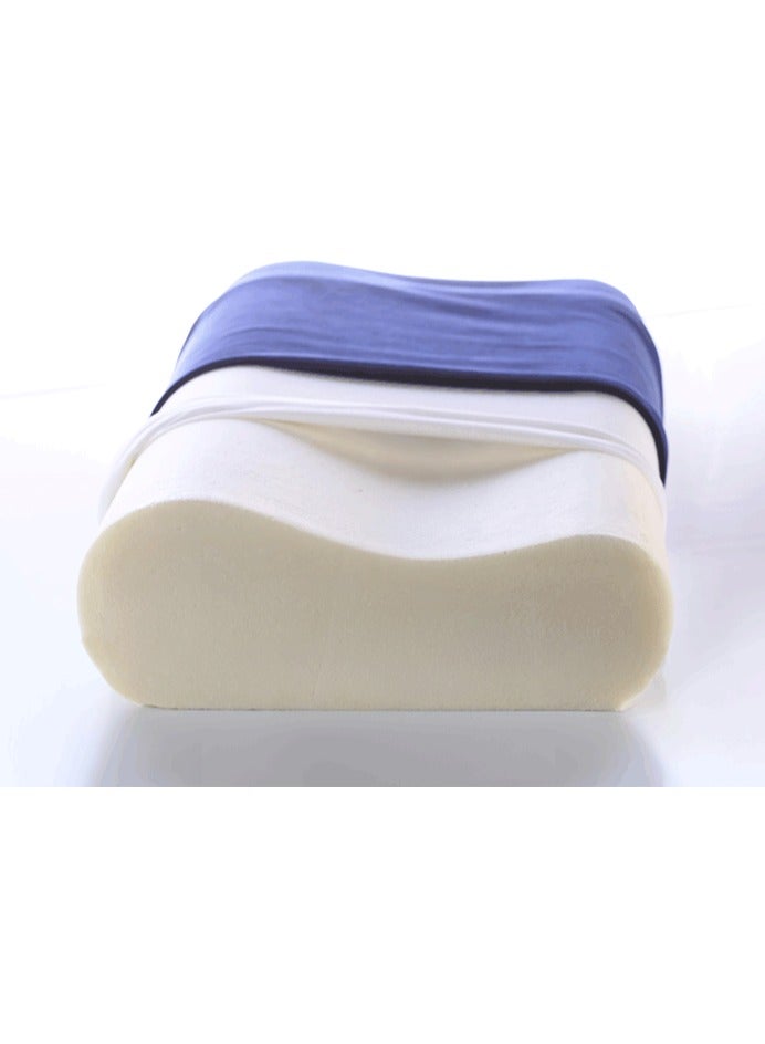 HT Medical sleeping pillow to prevent neck pain and complete comfort during sleep, high-quality German memory foam pillow, navy blue, 60*35 - Image 2