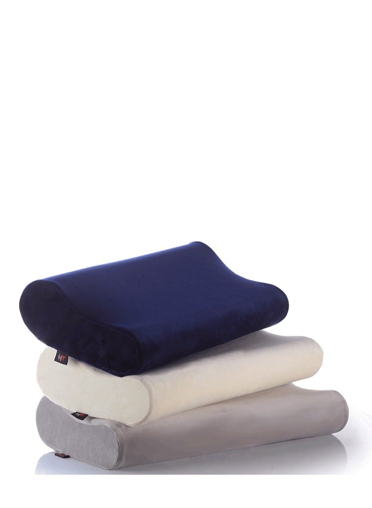 HT Medical sleeping pillow to prevent neck pain and complete comfort during sleep, high-quality German memory foam pillow, navy blue, 60*35 - Image 5