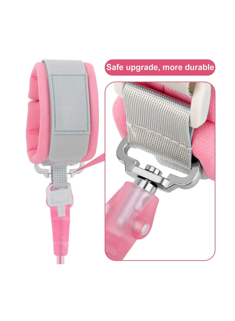 KASTWAVE Toddler Leash, Kid Leash Anti Lost Wrist Link with Key Lock Upgraded Baby Leash with Safety Wristband Rope for Babies Toddlers Child Kids (6.56ft/2m, Pink) - Image 3